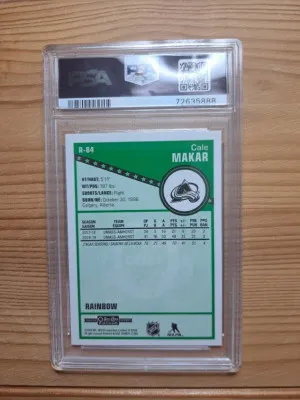 2019-20 O-Pee-Chee Platinum Retro Rainbow Marquee Rookies Cale Makar #R-84 PSA 10 back
